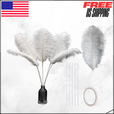 White Ostrich Feathers Bulk 20PC 22" Large Plumes For Vase Wedding Decor