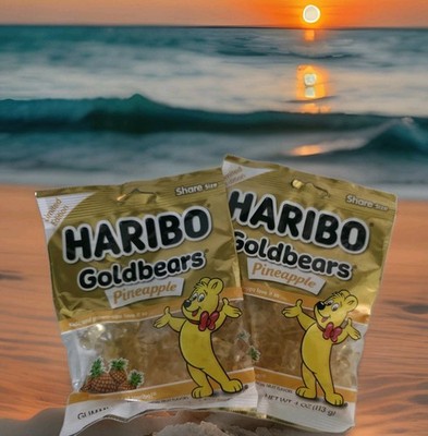 *LIMITED EDITION* Haribo ''PINEAPPLE'' Gummi Bears Gummy Candy  {2 BAGS}