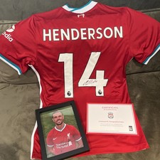 LIVERPOOL Jordan Henderson Signed Shirt  DIRECT LFC CLUB rare New Champions FC 