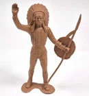 Vintage Wild West Native American Figurine – Marx-Style Italy – 6"
