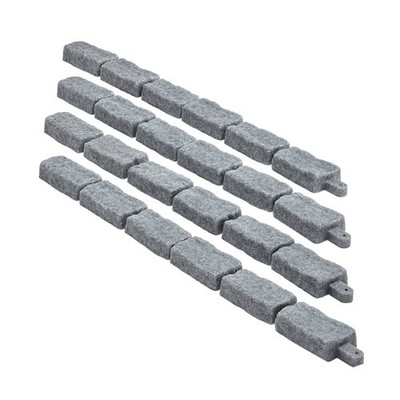 Low-Maintenance Faux Stone Edging 1180mm DIY Assembly with Stakes