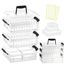 Bead Organizer Box 58 Pcs - 3-Tier Stackable Storage Box - 8L 20M 30S