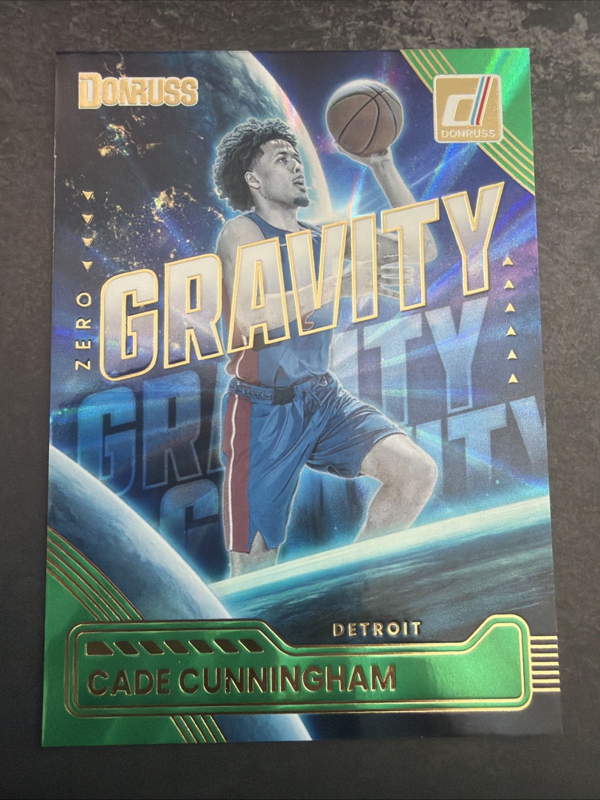 2025-26 Donruss Zero Gravity Holo Green Laser Cade Cunningham Pistons #14