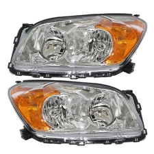 Labwork Left+Right Headlight For Toyota Rav4 Sport 2009-2012 Halogen Type Chrome