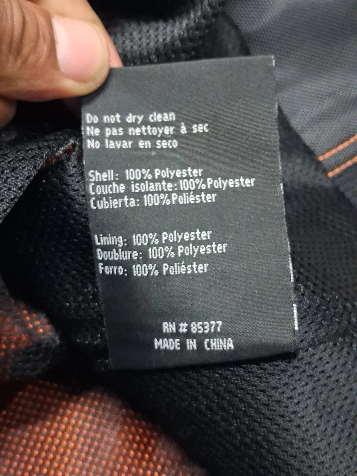 Fieldsheer Men's Motorcycle Vest Orange Hi-Visibility Reflective Zip SM-L - product detail image 9