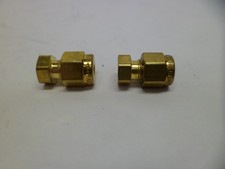 PARKER A-LOK 3BLEN3 BRASS  3/16" OD. TUBE COMPRESSION PLUG  LOT OF 2 NOS