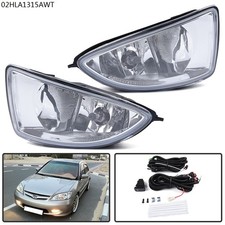 Fit For Honda Civic 2004-2005 Clear Lens Bumper Fog Light Wswitch Bulbs 24door