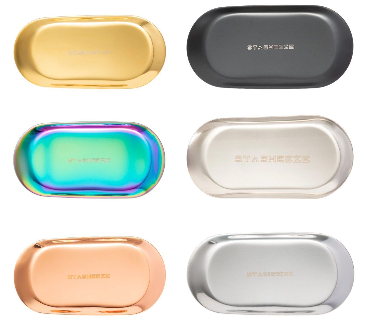 Stasheeze Rolling Tray 18x9cm Small Metal Durable Tray Laser Engraved UK Branded
