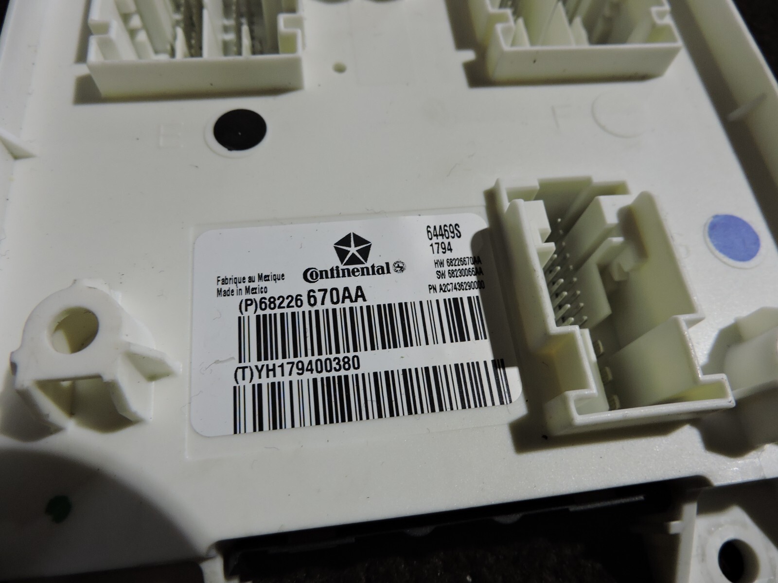 2014-17 MASERATI GHIBLI BODY BCU BCM CONTROL MODULE UNIT 68226670AA