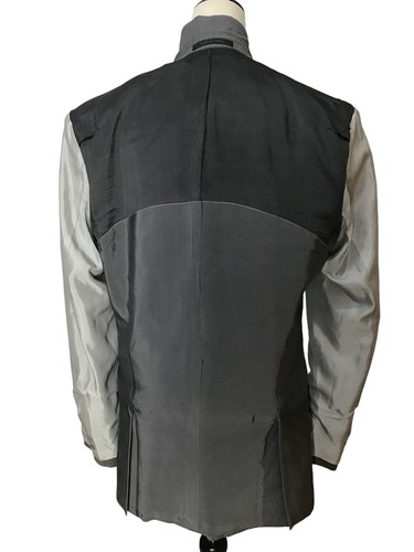 HUGO BOSS Guabello Blue Gray Blazer Jacket Gray Super 120 Single Button Size 40L - Picture 11 of 11