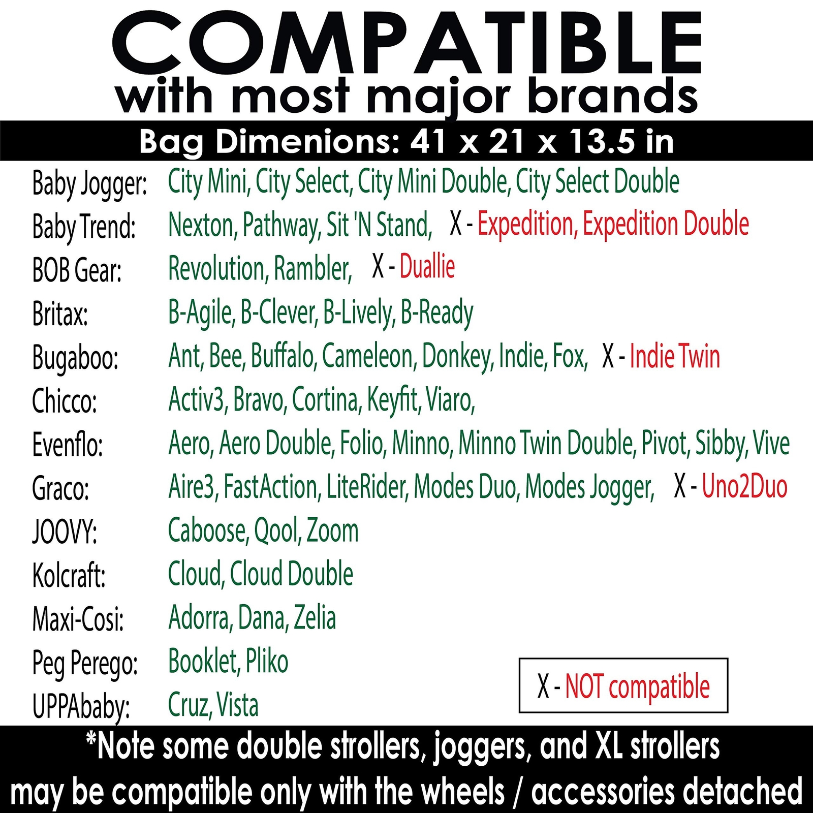 Zohzo Stroller Travel Bag for Standard or Double/Dual Strollers eBay