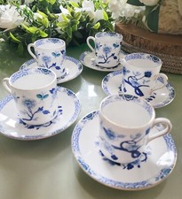 Royal Grafton China Dynasty Coffee Cups & Saucers X 5