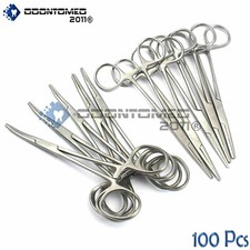 100 Assorted Kelly Hemostat HIGH GRADE Forceps 5.5" Straight Curved O.R. Grade