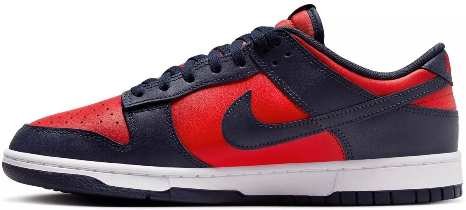 Nike Dunk Low White Obsidian Varsity Red for sale | eBay