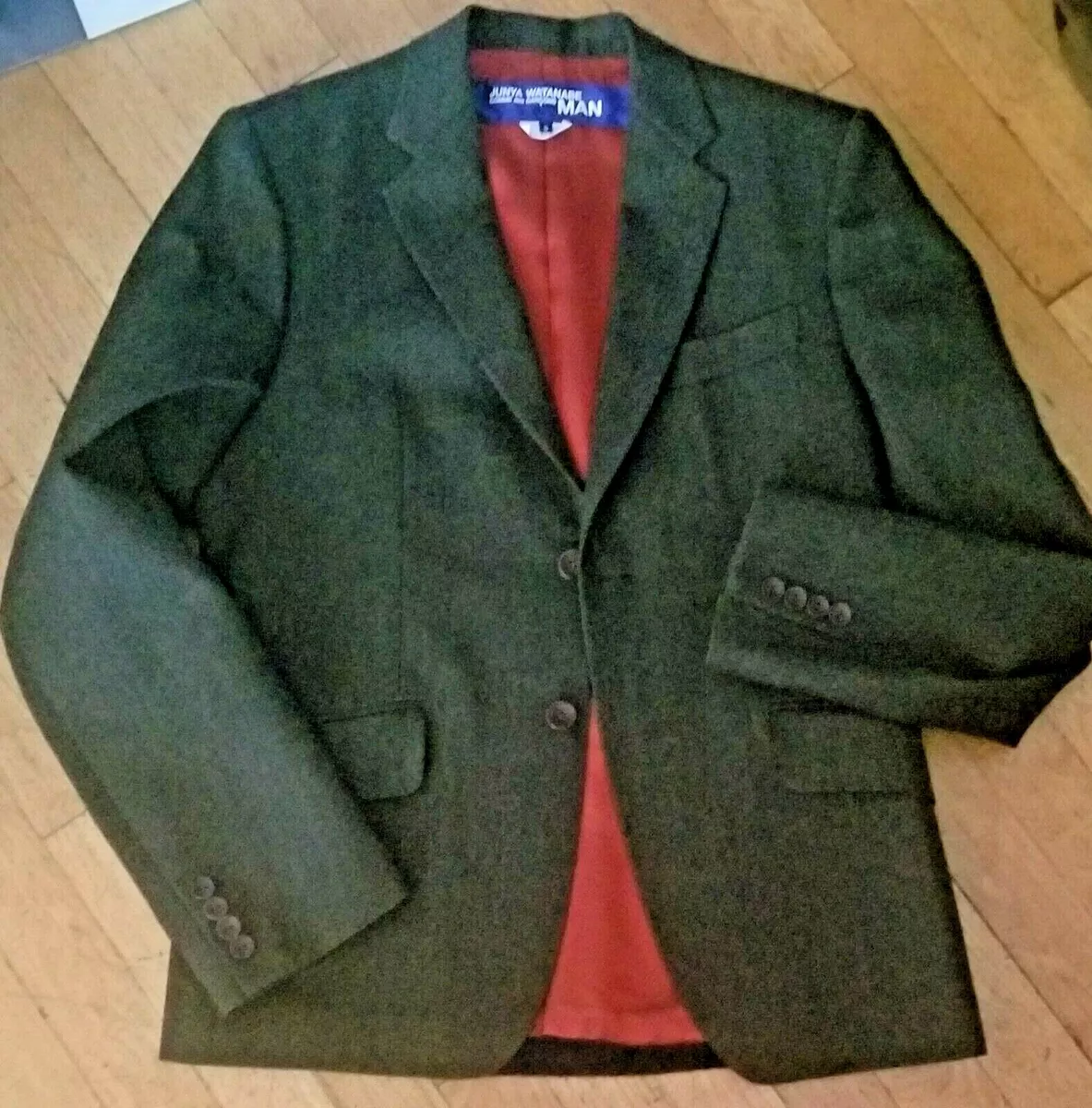 JUNYA WATANABE COMME des GARCONS MAN PANEL BLAZER SKI SWEATER JACKET WOOL  SZ S