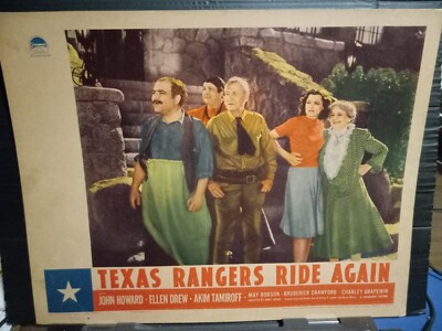 Lobby Card 1940 TEXAS RANGERS RIDE AGAIN Ellen Drew May Robson C ...