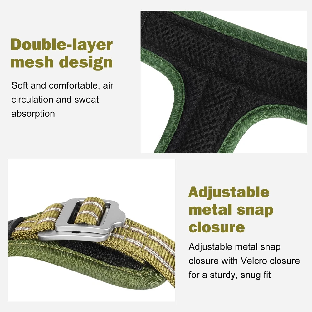 Dog Harness - Adjustable & Reflective Soft Padding Ergonomic Multi-Point Fit ...