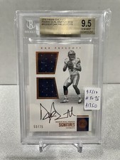 2016 Panini Encased Dak Prescott Rookie Dual Swatch Sigs RPA Auto /75 BGS 9.5/10