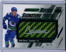 2023-24 UD Engrained #RSS-AH Akito Hirose Signature Shots Rookie Green /75