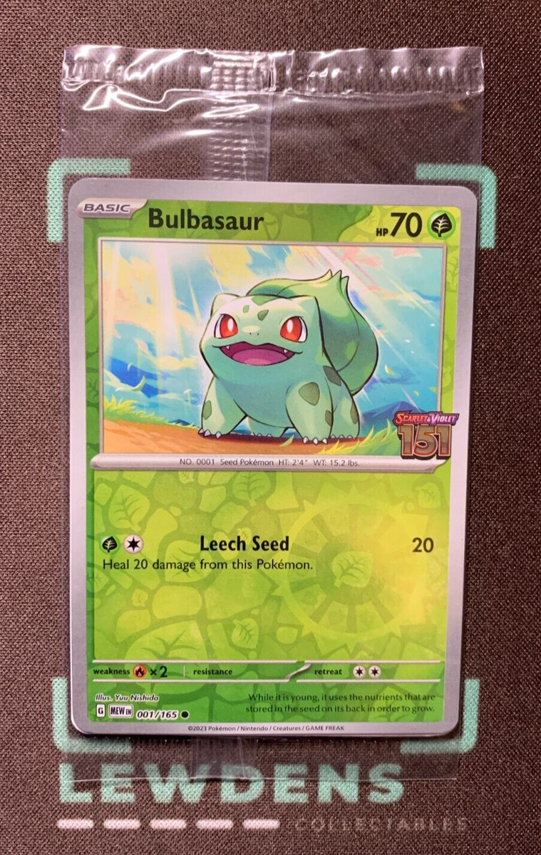 Bulbasaur - 001/165 - Pokemon 151 BEST BUY Stamp - Sealed Promo - Pokemon |  eBay