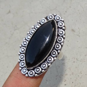 925 Sterling Silver Plated Black Onyx Ring Size R 1 2 8 75 Us Ring Jewellery Ebay
