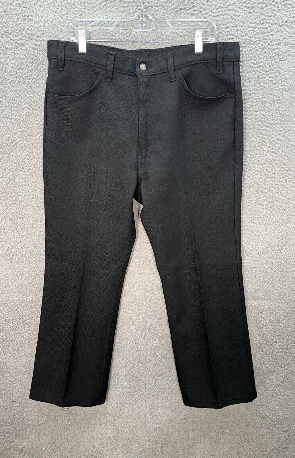 Vintage Levis Pants Mens 38x30 Black Straight Leg Trousers Retro Workwear 1990s
