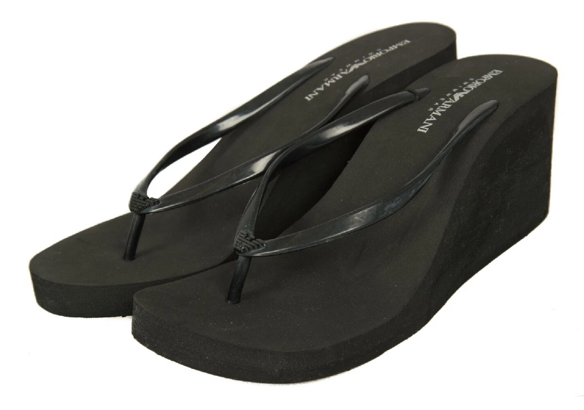 Woman s flip flop slippers with wedge EMPORIO ARMANI item 262526