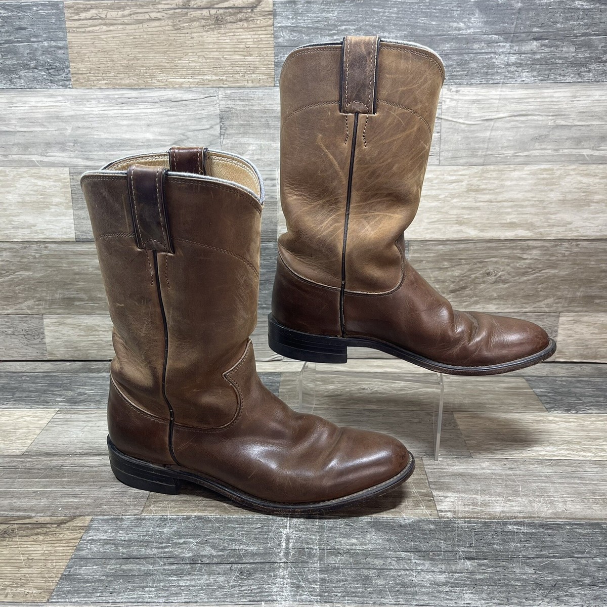 Justin Apache Boots Women's 6 B Cowboy Western Classic Men's Roper
