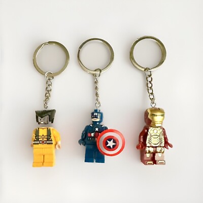 Marvel Iron Man Wolverine 3D Schlüsselanhänger Taschenanhänger Auto Kette Schlüssel Geschenk