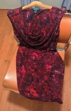 Ralph Lauren Floral Faux Wrap Sheath Dress Size 12