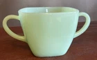Vintage Fire King Jadeite Green Charm Square Sugar Bowl