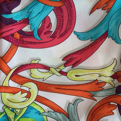 HERMES SCARF　100%SILK　MADE IN FRANC Hermes Scarf Size 90x90cm Silk 100% made in France Never