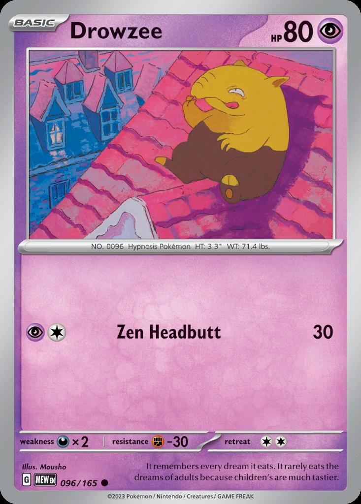 Pokemon Drowzee (96/210) 151 NM REVERSE HOLO