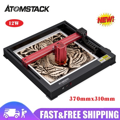 ATOMSTACK A12 Pro Lasergravierer 12W DIY Gravur-Schneidemaschine 370x310mm M6E6