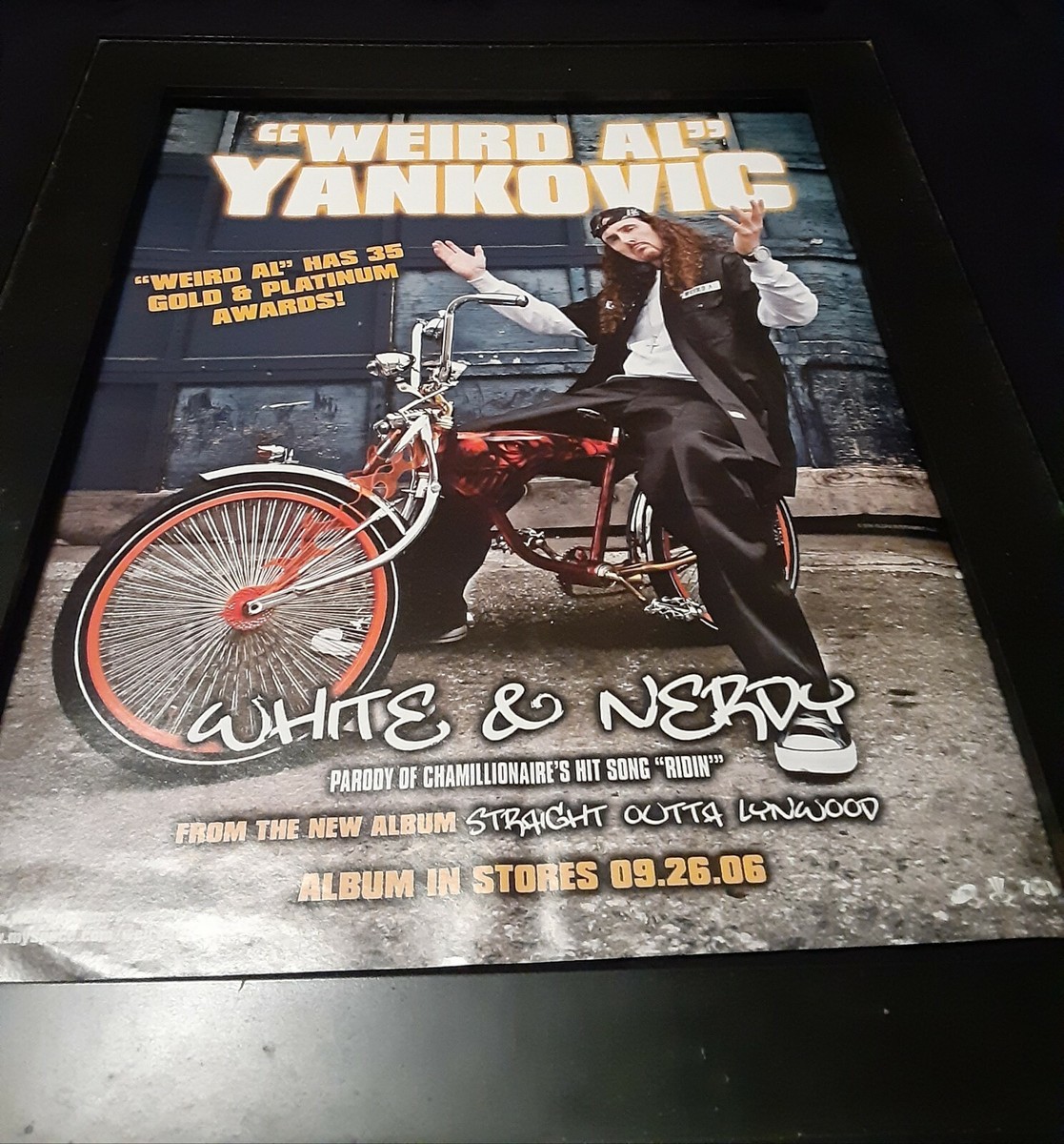 Weird Al Yankovic White & Nerdy Rare Original Radio Promo Poster