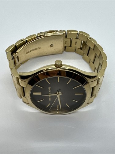 Michael Kors MK3381 Unisex Gold Stainless Steel Analog Dial Quartz Watch JNA442 - Picture 6 of 11