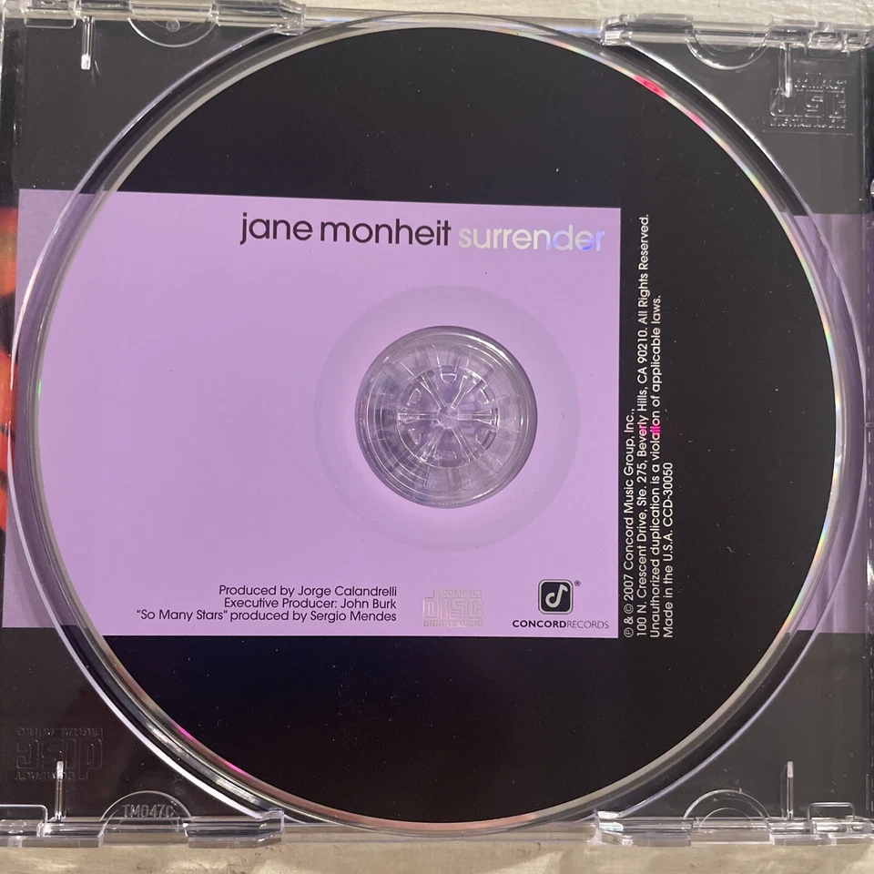 Jane Monheit Surrender CD Album Concord 2007 - Image 3 of 3