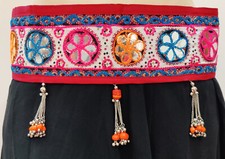 HIP SCARF COSTUME BELT JEWELRY BELLY DANCE HANDCRAFTED TRIBAL ETHNIC KUCHI GYPSY