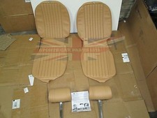 New Seat Covers Upholstery Mgb 1973-80 Made In Uk Headrests Biscuit New Seat Covers Upholstery Mgb 1973-80 Made In Uk Headrests Biscuit