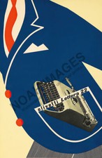 Oliverti vintage typewriter ad poster 12x18 thumbnail