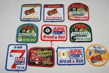10 different APA american pool players association 8  9 Ball cloth patches