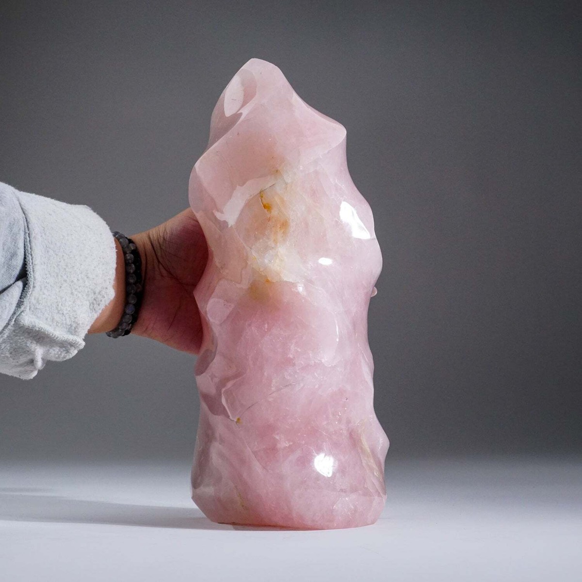 Polished Rose Quartz Flame Freeform From Brazil lbs)