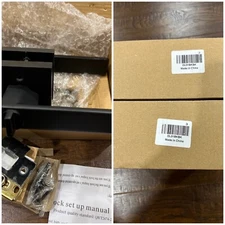 Door Handle Lock Matte Black Privacy Door Lever Keyless Interior Locksets 2 Pack