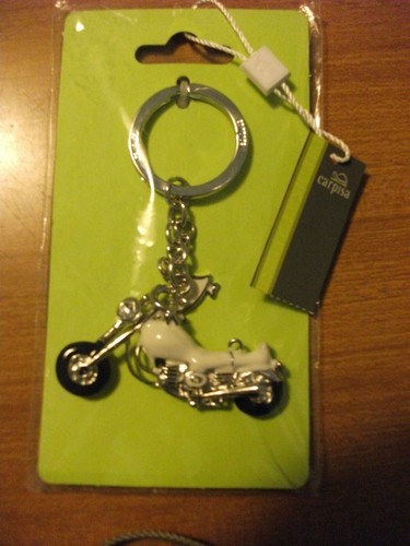 CARPISA - PORTACHIAVI MOTOCICLETTA SVAROWSKI+ SMALTO BIANCO | eBay
