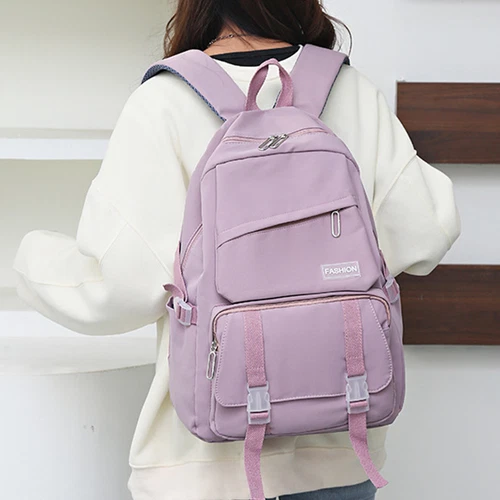 Canvas Mädchen Schulrucksack Frauen Reise Loptop Schüler Büchertasche 18" Tagesrucksack - Bild 10 von 47