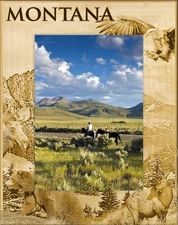 Montana Laser Engraved Wood Picture Frame Portrait (5 x 7)
