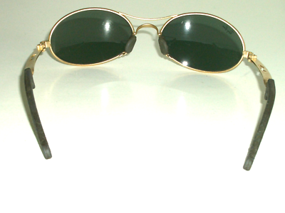 VINTAGE B&L RAY-BAN W2177 G15 MATTE-GOLD ECLIPSE BIKERS ORBS