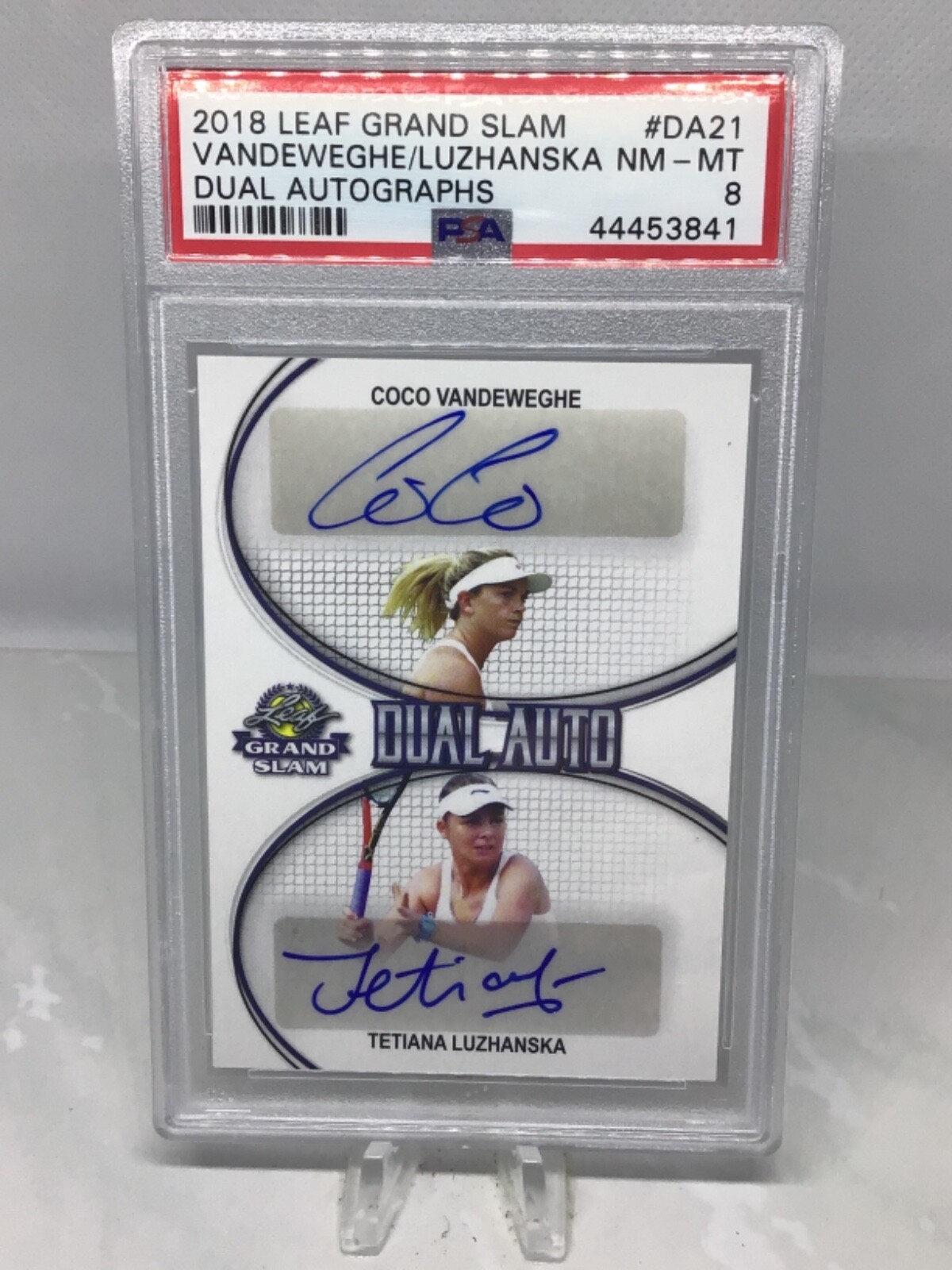 2018 Leaf LEAF GRAND SLAM TENNIS DUAL AUTOGRAPHS #DA21 Vandeweghe/Luzhanska front
