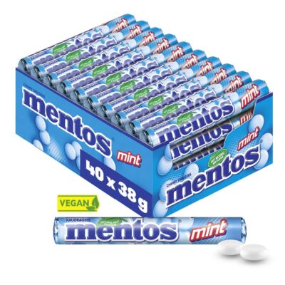 Mentos Kaubonbons Mint 40 Rollen × 38 g (1,52 kg)