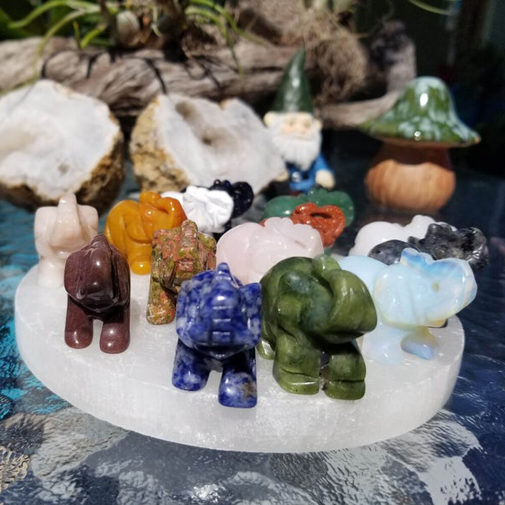 16–18 Mm Mini-Farbe, Fluorit-Statue, Heilkristall, Miniatur-Tiere, Mikrolandschaft, Naturstein, Geschnitzt, Für Die Schmuckherstellung